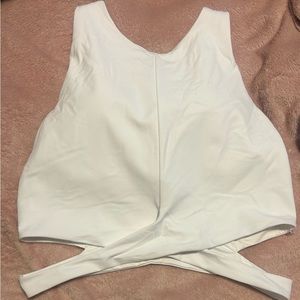 Athleta Conscious Cut Out Crop Sports Bra Top